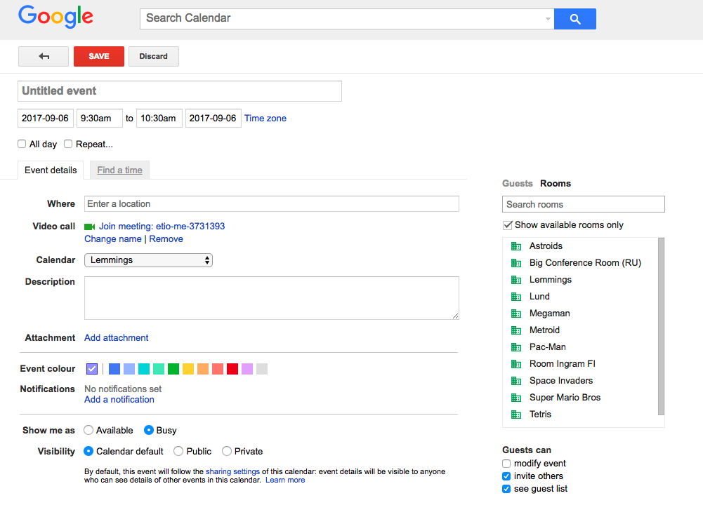 Share Resource Calendar With External Users In G Suite Meetio Support